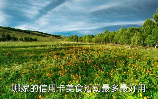 哪家的信用卡美食活動最多最好用