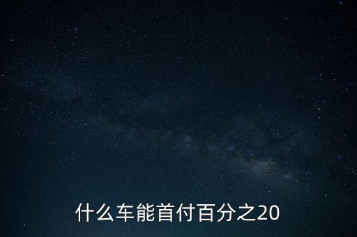 什么車(chē)百分之十的首付，有沒(méi)有首付百分之十的車(chē)
