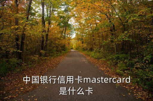 master card是什么卡，中國銀行信用卡mastercard是什么卡