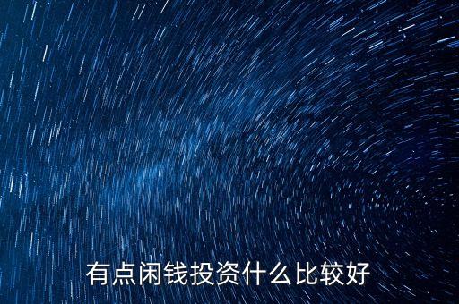 有點閑錢投資什么比較好
