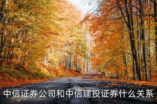 中信證券公司和中信建投證券什么關系