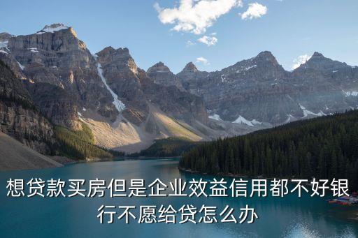 想貸款買房但是企業(yè)效益信用都不好銀行不愿給貸怎么辦