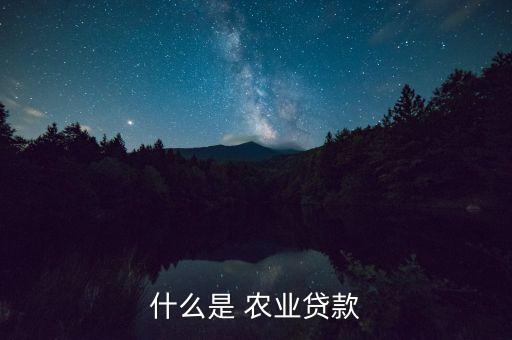 農(nóng)村貸款是什么，農(nóng)信貸是什么