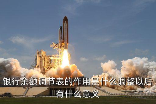 銀行余額調(diào)節(jié)表的作用是什么調(diào)整以后有什么意義