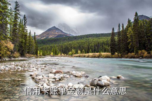 信用卡賬單金額是什么意思