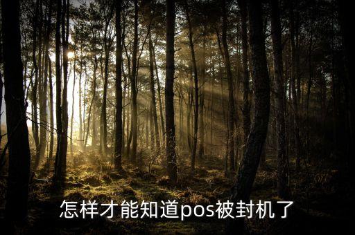 怎樣才能知道pos被封機(jī)了