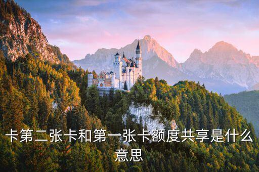 共享銀行卡是什么意思，卡第二張卡和第一張卡額度共享是什么意思