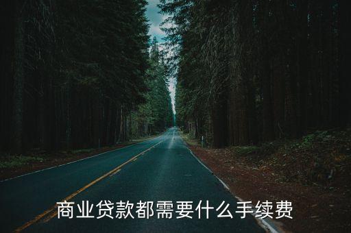 商業(yè)貸款都需要什么手續(xù)費