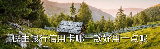 民生銀行信用卡哪一款好用一點呢