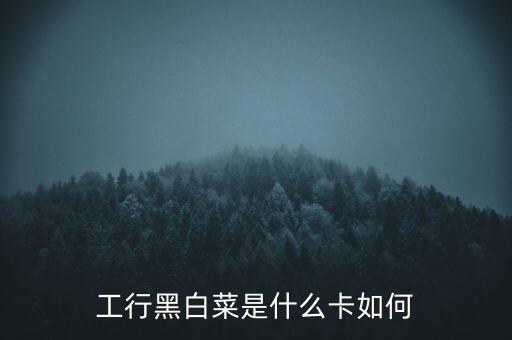 工行黑白菜是什么卡如何