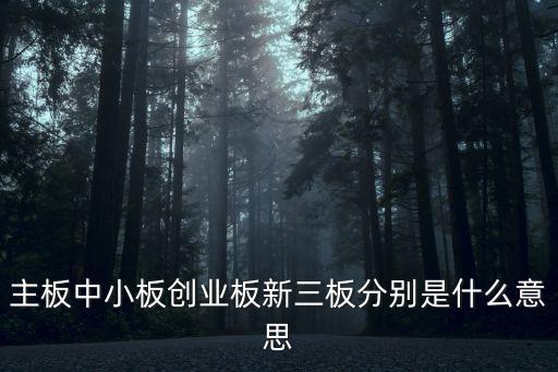 新三板主板包含什么意思，新五板四板新三板創(chuàng)業(yè)板中小板主板分別是指什么