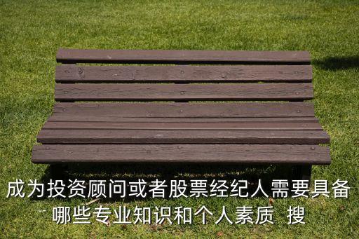 高級(jí)投資顧問(wèn)干些什么條件，成為投資顧問(wèn)或者股票經(jīng)紀(jì)人需要具備哪些專業(yè)知識(shí)和個(gè)人素質(zhì)  搜