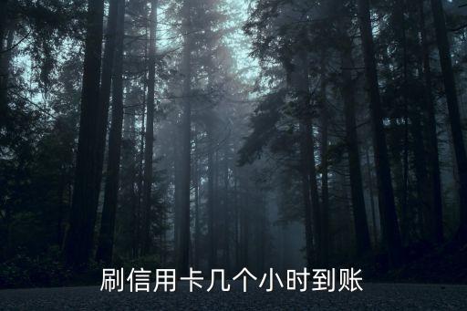 刷信用卡幾個(gè)小時(shí)到賬