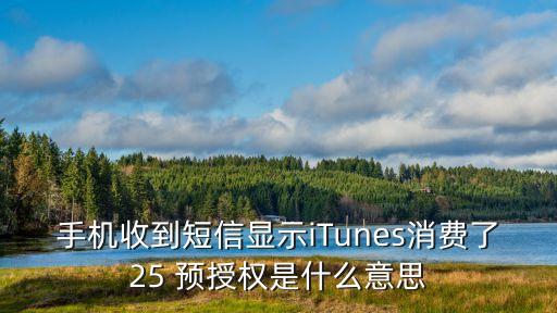 手機收到短信顯示iTunes消費了25 預授權是什么意思