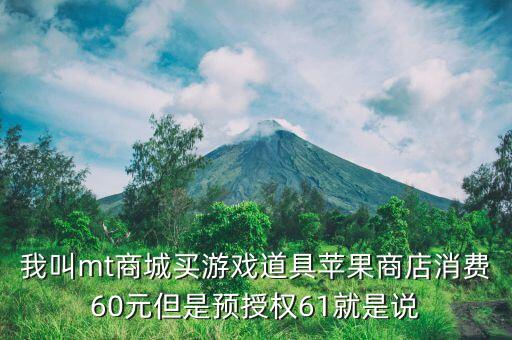 我叫mt商城買游戲道具蘋果商店消費60元但是預授權61就是說