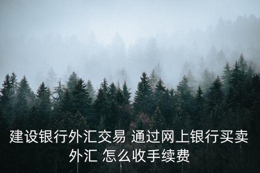 建設銀行外匯交易 通過網(wǎng)上銀行買賣外匯 怎么收手續(xù)費