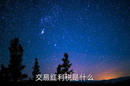交易紅利稅是什么