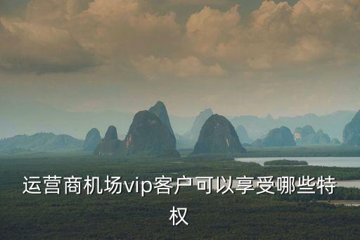 運(yùn)營(yíng)商機(jī)場(chǎng)vip客戶可以享受哪些特權(quán)