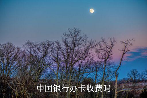 中國銀行辦卡收費嗎