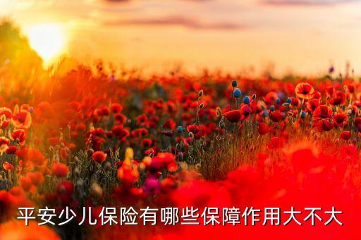 平安少兒險(xiǎn)什么好處，平安少兒保險(xiǎn)有哪些保障作用大不大
