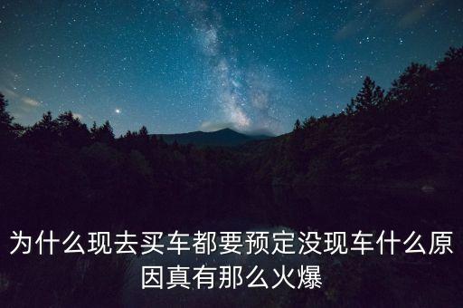 為什么現(xiàn)去買車都要預(yù)定沒現(xiàn)車什么原因真有那么火爆