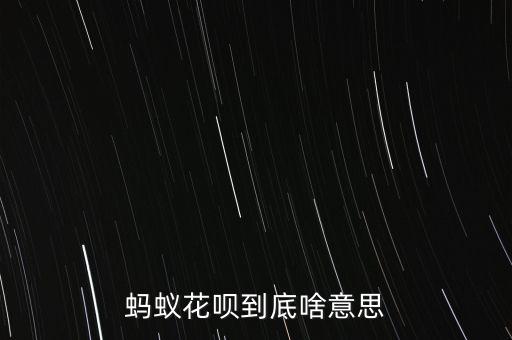 螞蟻花唄到底啥意思