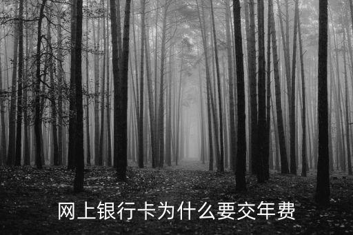 網上銀行卡為什么要交年費