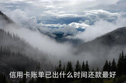 信用卡賬單已出什么時(shí)間還款最好