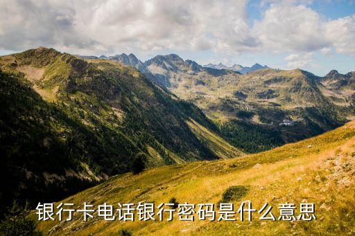 銀行卡電話銀行密碼是什么意思