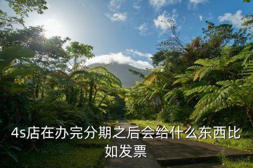 4s店在辦完分期之后會給什么東西比如發(fā)票