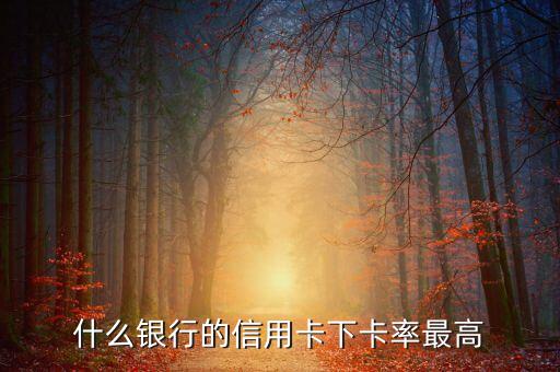 什么銀行的信用卡下卡率最高