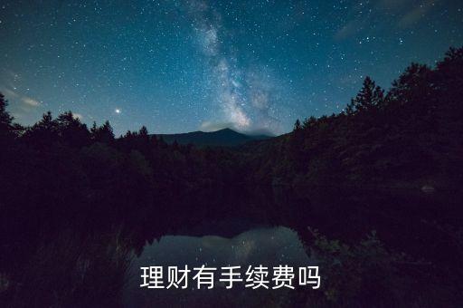理財(cái)有手續(xù)費(fèi)嗎