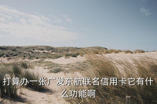 打算辦一張廣發(fā)東航聯(lián)名信用卡它有什么功能啊