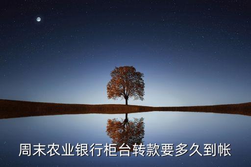 農(nóng)行周末轉(zhuǎn)賬什么時(shí)候到賬嗎，農(nóng)行節(jié)假日轉(zhuǎn)賬多久到