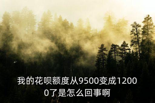 為什么花唄額度突然提高了一萬，我的花唄額度從9500變成12000了是怎么回事啊