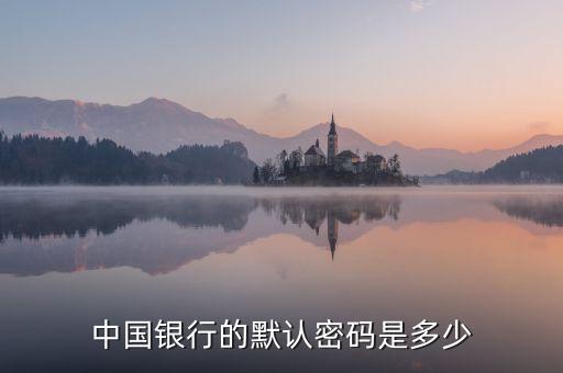 中國(guó)銀行的默認(rèn)密碼是多少