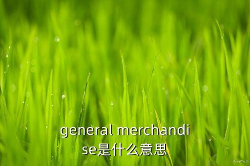 大眾商品是什么意思啊，大眾商品是什么意思