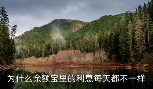 為什么余額寶里的利息每天都不一樣