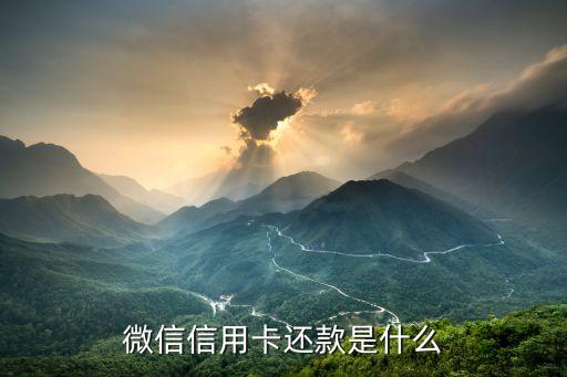 微信信用卡還款是什么