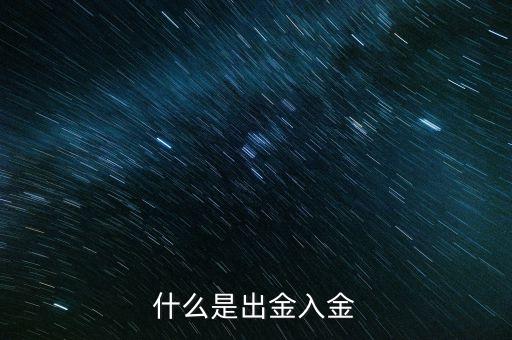 什么是出金入金