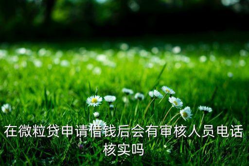 在微粒貸申請借錢后會有審核人員電話核實嗎