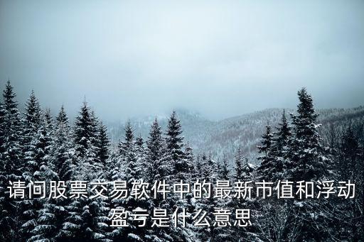 請(qǐng)問(wèn)股票交易軟件中的最新市值和浮動(dòng)盈虧是什么意思