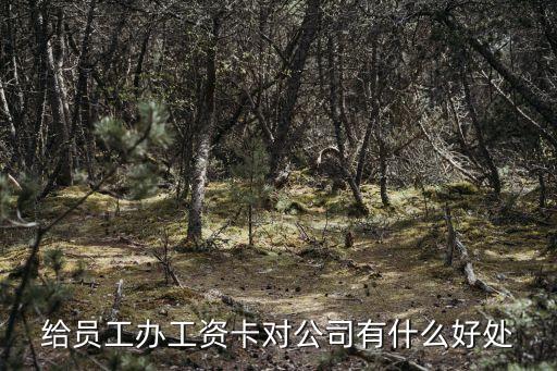 給員工辦工資卡對(duì)公司有什么好處