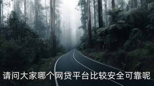 請問大家哪個網(wǎng)貸平臺比較安全可靠呢