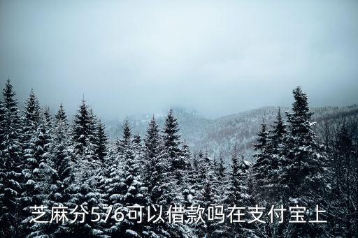 芝麻分576可以借款嗎在支付寶上
