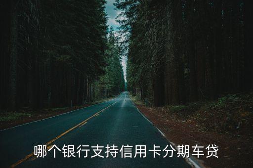 哪個銀行支持信用卡分期車貸