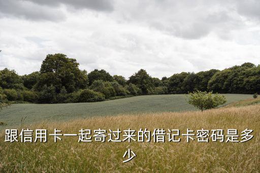 跟信用卡一起寄過來的借記卡密碼是多少