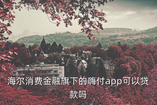 海爾消費(fèi)金融旗下的嗨付app可以貸款嗎