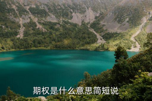 期權是什么意思簡短說