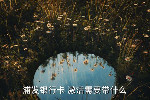 浦發(fā)銀行卡 激活需要帶什么